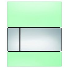 Панель смыва TECEsquare Urinal стекло зеленое, клавиша нержавеющая сталь