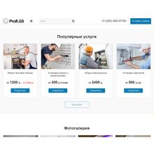 Profi.GS  – сайт компании по ремонту и строительству