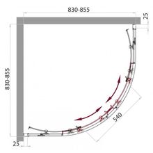 Душевой уголок BELBAGNO SELA-R-2 SELA-R-2-95-Ch-Cr