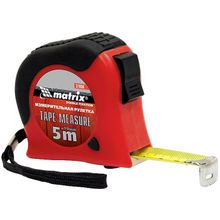 Рулетка Double fixation, 3 мx16 мм, обрезиненный корпус, двойная плавная фиксация Matrix 31052