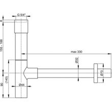 Сифон для раковины AlcaPlast (A402) (32 мм)