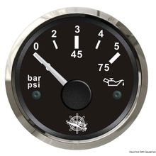 Osculati Oil pressure indicator 0 5 bar black glossy, 27.321.10
