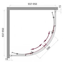 Душевой уголок BELBAGNO UNO-R-2 UNO-R-2-90-P-Cr