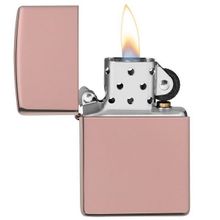 Зажигалка розовое золото глянцевая Zippo с покрытием High Polish Rose Gold