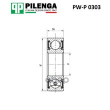 Подшипник Генератора Передний (17x47x14) PILENGA арт. PWP0303