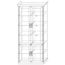 ПМ: КУРАЖ Шкаф 4-х дверный (1 стеклодверь) Венето