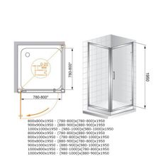 Душевой уголок Cezares Porta AH1 (100x80) прозрачное стекло
