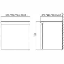 BelBagno Тумба с раковиной ENERGIA 50 Bianco Lucido, 1 ящик