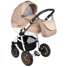 Коляска Adamex NEONEX бежевый+т.бежевый TIP23