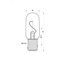 Danlamp Лампа накаливания Danlamp 10035 Bay15d 24 В 18 Вт 12 кандел для навигационных огней