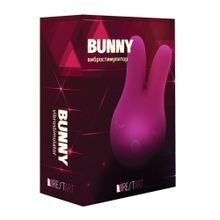 Ярко-розовый вибростимулятор Bunny с ушками ярко-розовый