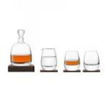 LSA International Набор для виски  с деревянными подставками islay whisky арт. G1220-00-301