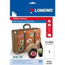 LOMOND 2710003 плёнка самоклеющаяся белая  А4, 100 мкм, 25 листов