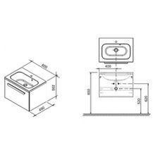 Тумба с раковиной Ravak Chrome 80 оникс белая