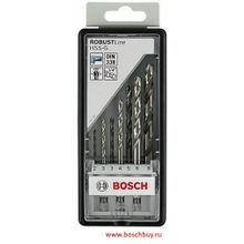 Bosch Набор из 7 свёрл по металлу Robust Line HSS-G, 135 град., с шестигранным хвостовиком (2607019922 , 2.607.019.922)