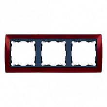 Рамка 3 поста 82, гранатовый металлик |  код. 82834-37 |  Simon