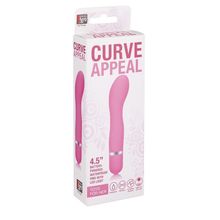 Розовый мини-вибратор для стимуляции точки g NEON CURVE APPEAL PINK - 11,4 см. Розовый