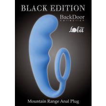 Lola toys Голубое эрекционное кольцо с анальным стимулятором Mountain Range Anal Plug