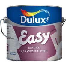 DULUX Easy краска база BW белая для обоев и стен (2,5л)   DULUX Easy base BW краска в д для обоев и стен матовая (2,5л)