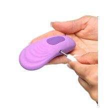 Фиолетовый компактный вибростимулятор Remote Silicone Please-Her сиреневый