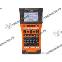 Термотрансферный принтер Brother "PT-E550WVP", для печати этикеток, 24мм, портативный, оранжево-черный (USB, WiFi) [135046]