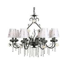 Подвесная люстра OML-779 черный с серебром белый хрусталь E14 8*40W 220V арт.OML-77913-08