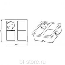 Asa VersaHit Dual 1х220 + 2 USB зарядки нерж. сталь (06015F00009)