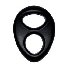 Черное эрекционное кольцо на пенис RINGS LIQUID SILICONE Черный