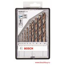 Bosch Набор из 10 свёрл по металлу Robust Line HSS-Co (2607019925 , 2.607.019.925)