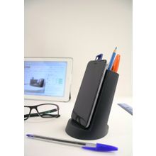 FineDesign для канцелярских принадлежностей с подставкой для телефона черный