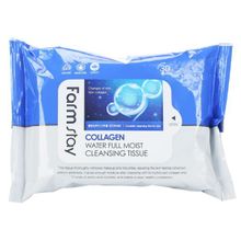 Салфетки очищающие увлажняющие с коллагеном FarmStay Collagen Water Full Moist Cleansing Tissue 30шт