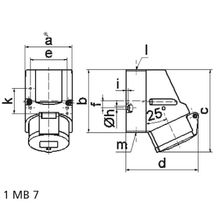 Bals Настенная розетка с поворотным корпусом основания Bals 11930 230 В 16 А 3 полюса IP44 Quick-Connect синяя