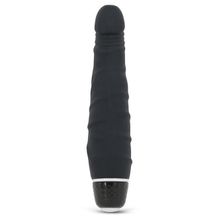 Dream Toys Чёрный вибратор-реалистик с зауженным кончиком PURRFECT SILICONE CLASSIC MINI - 14 см. (черный)