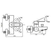 Смеситель Cezares Laconico VD-01 для ванны с душем