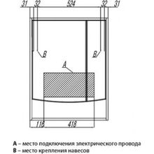 Зеркало-шкаф Акватон Инфинити 65, ясень коимбра, 1A197002IFSC0