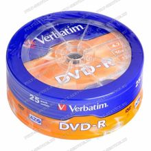 Диск Verbatim DVD-R 4.7GB 16x Bulk (25)
