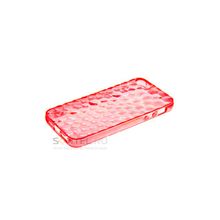 Силиконовая накладка соты для iPhone 5, красная 00021567