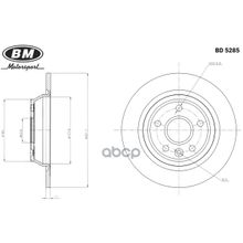 Диск Тормозной |Зад Прав Лев | BM-Motorsport арт. BD5285