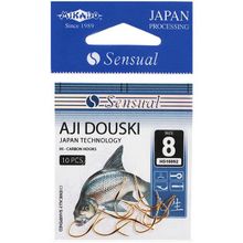 Крючки Mikado SENSUAL - AJI DOUSKI W RING № 14 G (с ушком) ( 10 шт.)