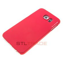 G920 S6 Samsung Galaxy Накладка Air Case + защитная пленка, красная, Deppa