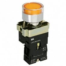 Кнопка  LAY5 22 мм²  660 440В, IP40, Оранжевый | код.  BBT50-BW-K05 |  IEK