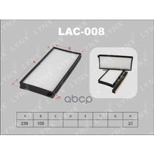 Фильтр Салона (2шт) LYNXauto арт. LAC008