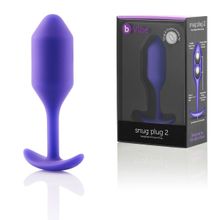 b-Vibe Фиолетовая пробка для ношения B-vibe Snug Plug 2 - 11,4 см. (фиолетовый)