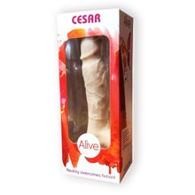 Телесный фаллоимитатор на присоске Cesar - 17,5 см. (телесный)