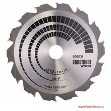 Bosch Пильный диск Bosch Construct Wood 210х30 мм 14FWF (2608640634 , 2.608.640.634)