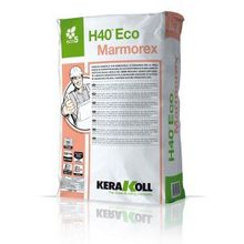 Клей Kerakoll H40 Eco Marmorex для укладки мрамора, природного камня, без вертикального стекания, минеральный, быстросхватывающий, цвет Белый, 25 кг