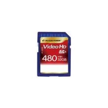 Флеш-карта памяти 32 Gb Silicon Power SDHC (SP032GBSDH006V30) Class 6 Full HD Video Card Retail