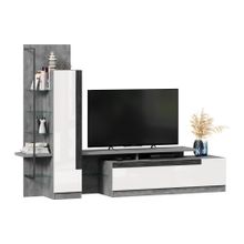 Алмаз. Любимый дом Кёльн Тумба под ТВ (Метрополитан Грей Белый)