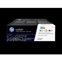 kартридж hewlett-packard 312a cym tri-pack laserjet toner cartridges (cf440am)