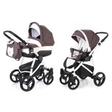 Коляска 2 в 1 Esspero Newborn Lux (шасси White) - Brown Lux